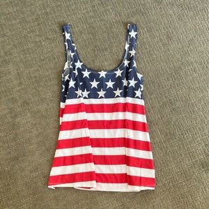 Red White and Blue Flag Tank Top